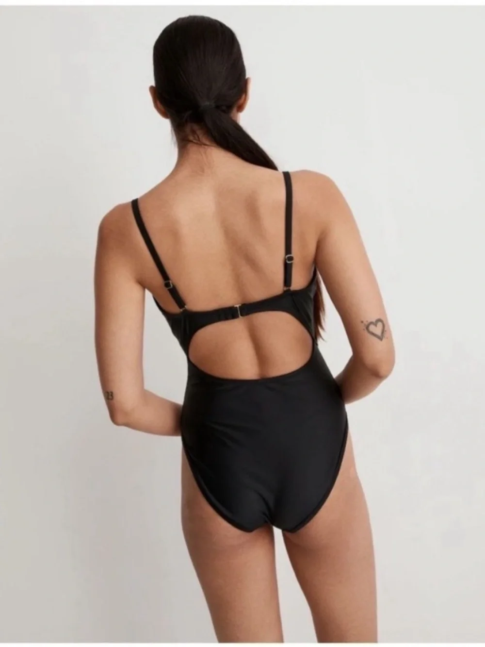 Madewell Swim XXS One Piece Swimsuit Black